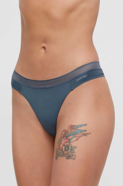 Brazilian στρινγκ Calvin Klein Underwear χρώμα: τιρκουάζ