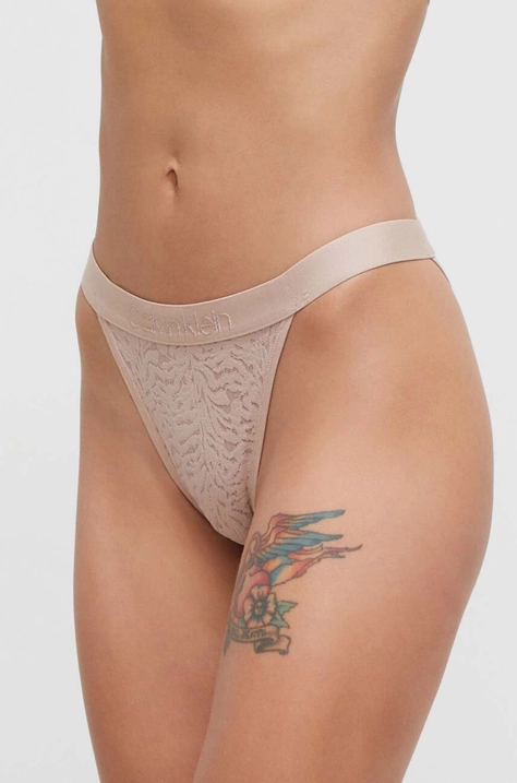 Calvin Klein Underwear figi kolor beżowy