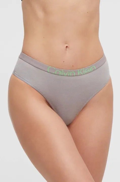 Στρινγκ Calvin Klein Underwear χρώμα: γκρι