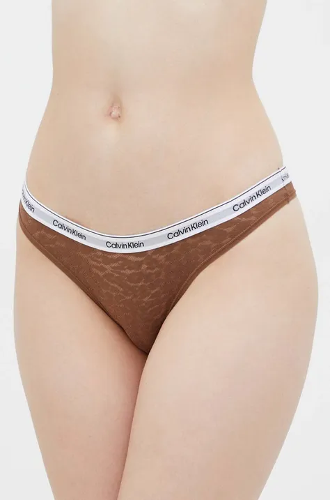 Spodnjice Calvin Klein Underwear rjava barva