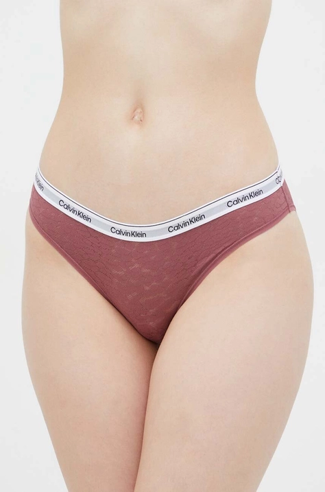 Nohavičky Calvin Klein Underwear červená farba