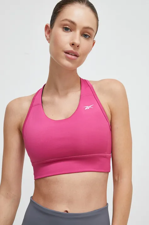 Αθλητικό σουτιέν Reebok Identity Training χρώμα: ροζ