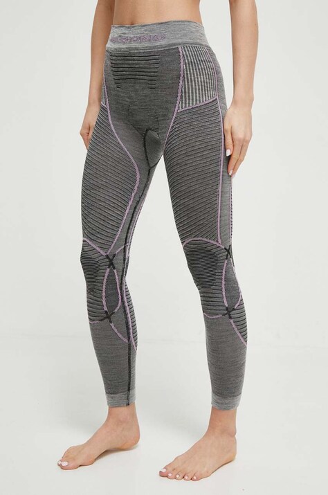 Функціональні легінси X-Bionic Merino 4.0 колір сірий