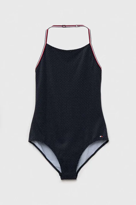Jednodielne detské plavky Tommy Hilfiger tmavomodrá farba