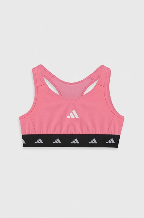 Παιδικό αθλητικό σουτιέν adidas χρώμα: ροζ