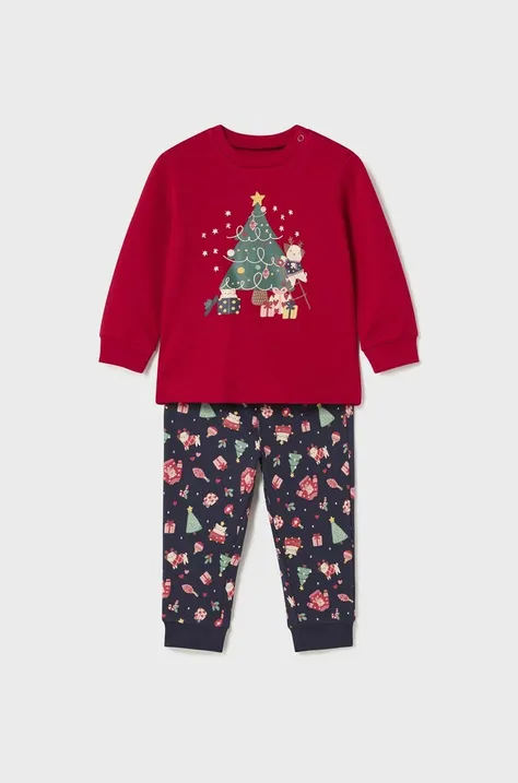 Mayoral pijamale pentru bebelusi culoarea rosu, cu imprimeu