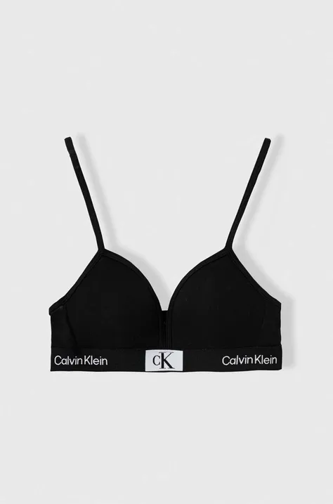Detská podprsenka Calvin Klein Underwear čierna farba