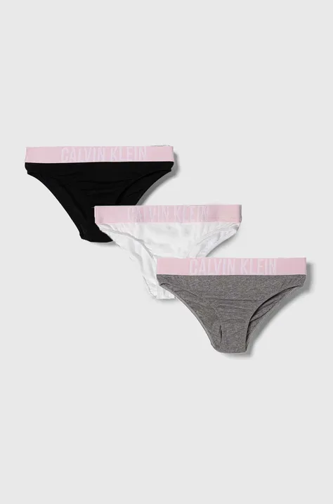 Calvin Klein Underwear figi dziecięce 3-pack kolor szary