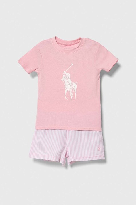 Dětské pyžamo Polo Ralph Lauren růžová barva