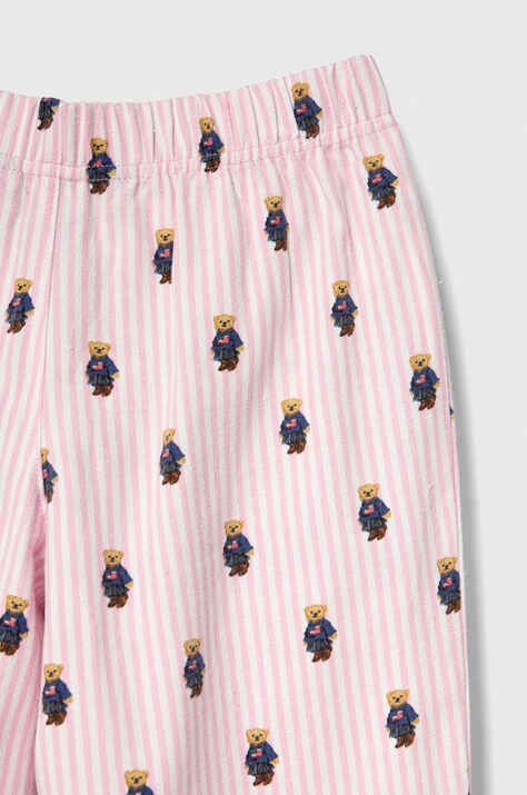 Дитяча бавовняна піжама Polo Ralph Lauren — AW23-BIG030, рожевий — фото 4