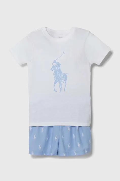 Polo Ralph Lauren piżama dziecięca kolor niebieski wzorzysta