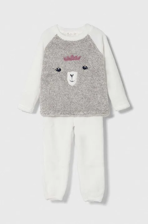 zippy piżama dziecięca kolor biały wzorzysta