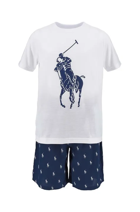 Detské pyžamo Polo Ralph Lauren tmavomodrá farba, vzorovaná