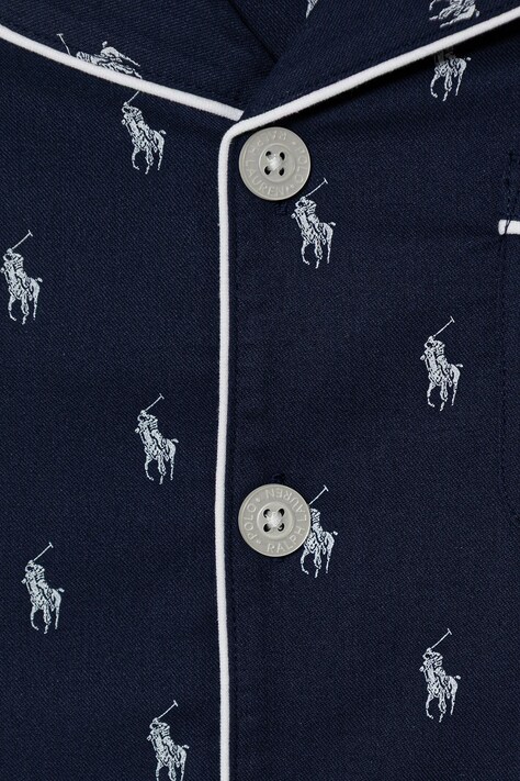 Дитяча бавовняна піжама Polo Ralph Lauren — AW23-BIK00U, темно-синій — фото 3