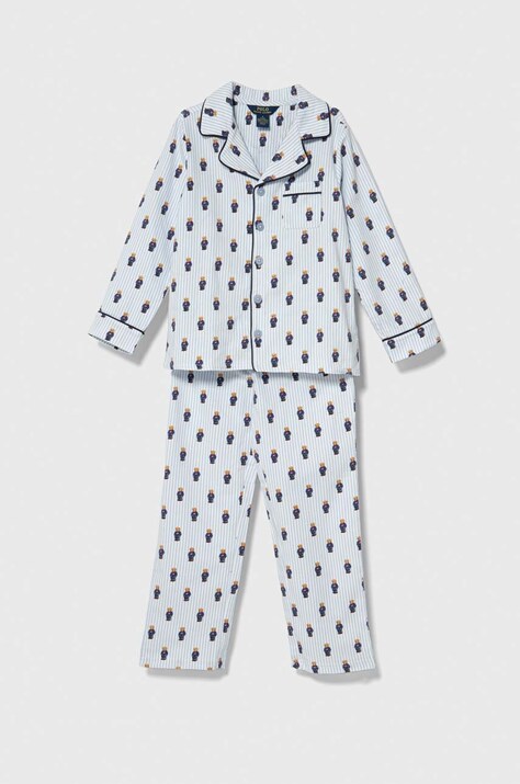 Detské bavlnené pyžamo Polo Ralph Lauren vzorované