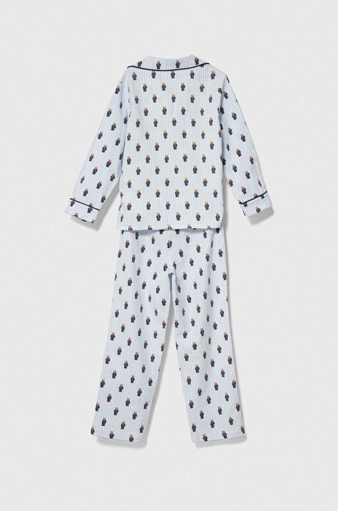 Дитяча бавовняна піжама Polo Ralph Lauren — AW23-BIK00W, блакитний — фото 2
