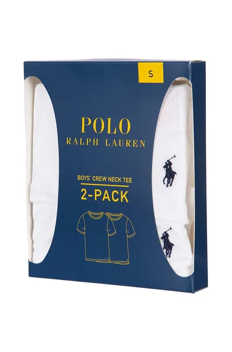 Polo Ralph Lauren piżama 2-pack kolor biały gładki
