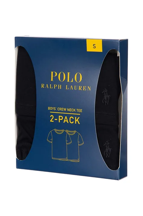 Пижама Polo Ralph Lauren 2 шт цвет чёрный однотонный