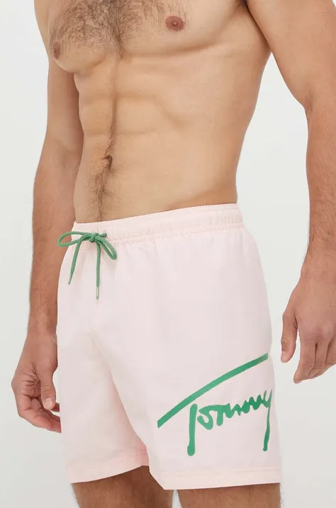 Kratke hlače za kupanje Tommy Hilfiger boja: ružičasta