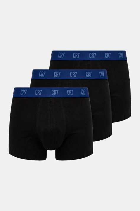 CR7 Cristiano Ronaldo boxeri de bumbac 3-pack culoarea negru