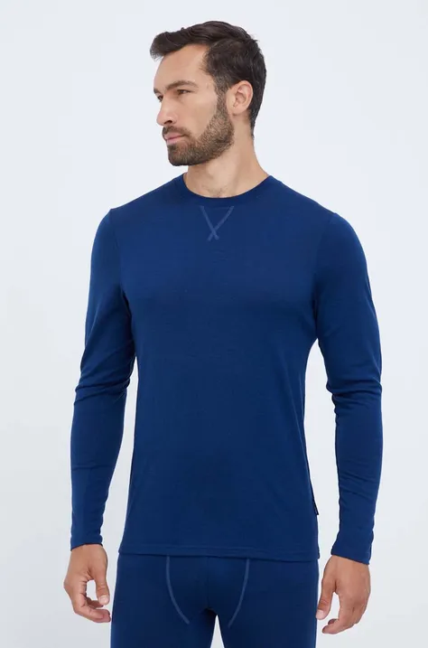Λειτουργικό μακρυμάνικο πουκάμισο Helly Hansen Merino χρώμα: ναυτικό μπλε