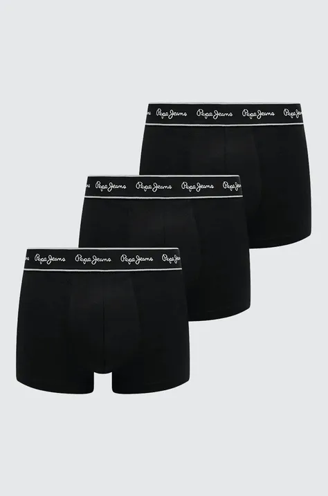Boxerky Pepe Jeans 3-pack pánské, černá barva