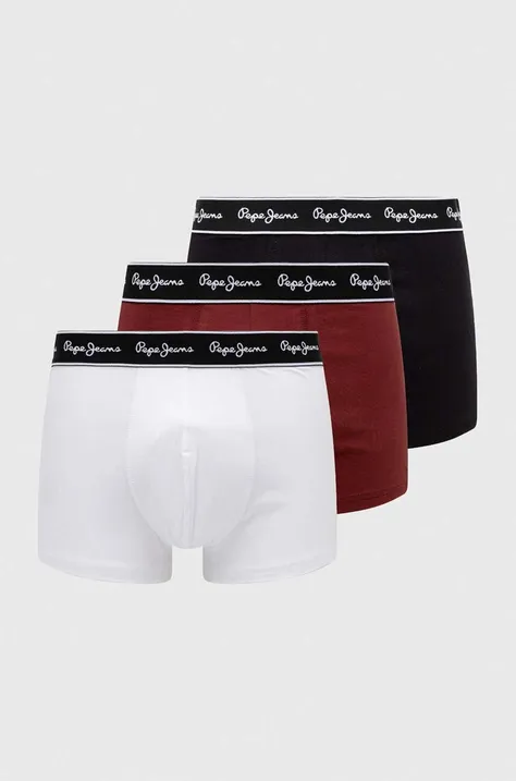 Boxerky Pepe Jeans 3-pak pánske, červená farba