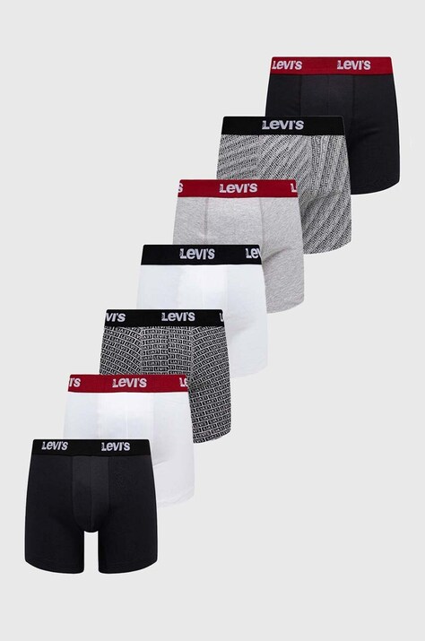 Levi's Bokserki 7-pack męskie kolor czarny