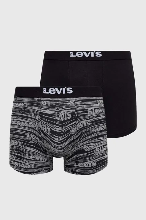 Μποξεράκια Levi's 2-pack χρώμα: μαύρο