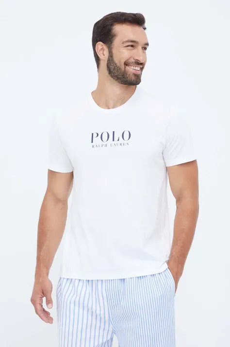 Βαμβακερές πιτζάμες Polo Ralph Lauren χρώμα μπλε με μοτίβο