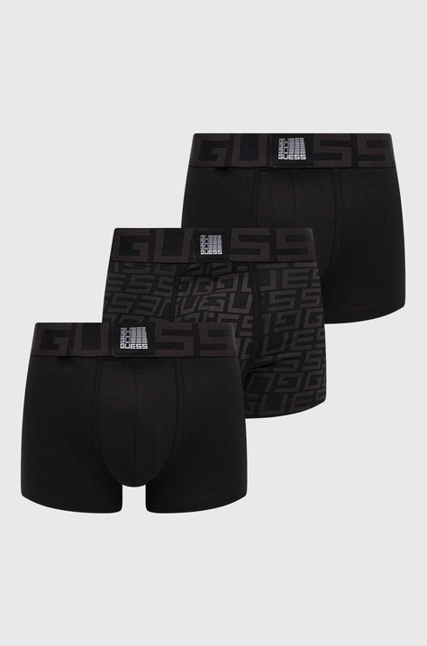 Guess boxeri 3-pack barbati, culoarea negru