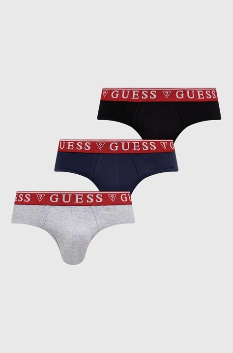 Guess slipy 3-pack BRIAN męskie kolor szary U97G00 KCD31