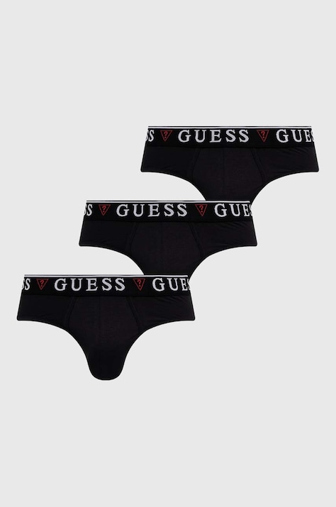Guess slip 3-pack barbati, culoarea negru