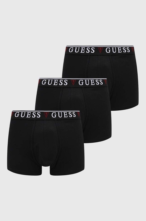 Boxerky Guess 3-pak BRIAN pánske, čierna farba, U97G01 KCD31