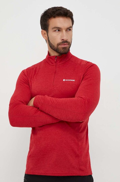 Ισοθερμικό μακρυμάνικο Montane Dart Zip DART χρώμα: κόκκινο MDRZN
