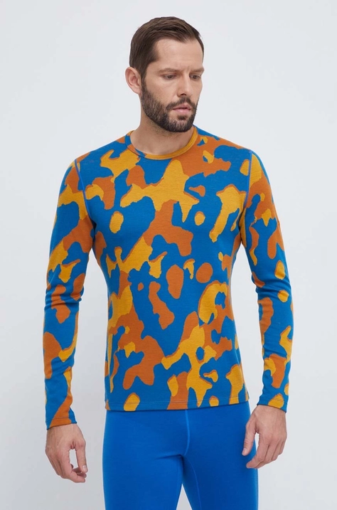 Icebreaker longsleeve funkcyjny Merino 260 Vertex kolor pomarańczowy