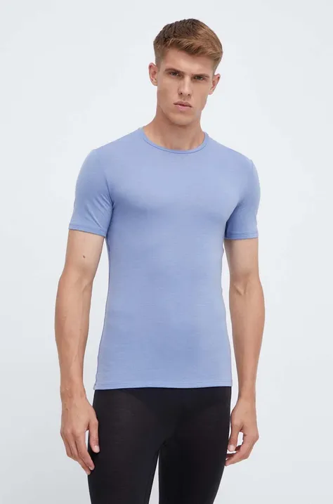 Icebreaker t-shirt funkcyjny Anatomica kolor niebieski