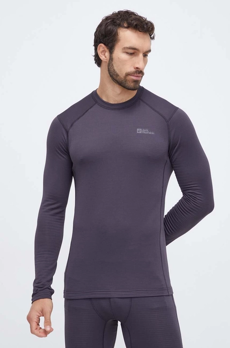 Jack Wolfskin longsleeve funcțional Infinite culoarea gri