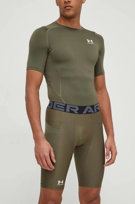 Tréninkové šortky Under Armour zelená barva, 1361602