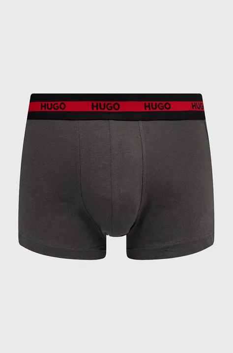 Μποξεράκια HUGO 3-pack χρώμα: γκρι