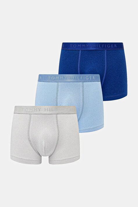 Boxerky Tommy Hilfiger 3-pack pánské, modrá barva, UM0UM02760