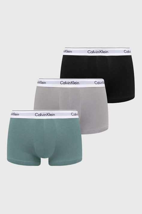 Calvin Klein Underwear bokserki 3-pack męskie kolor zielony