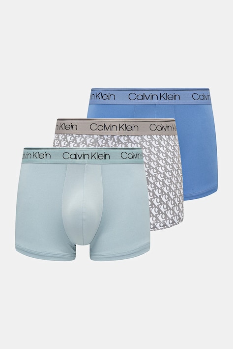 Boxerky Calvin Klein Underwear 3-pack pánské, modrá barva, 000NB2569A