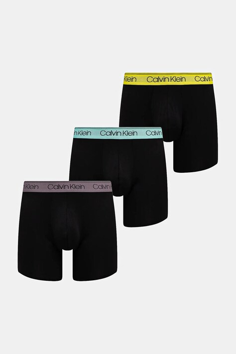 Boxerky Calvin Klein Underwear 3-pack pánské, černá barva