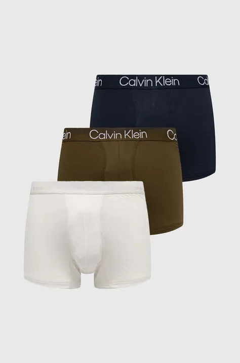 Boxerky Calvin Klein Underwear 3-pak pánske, zelená farba