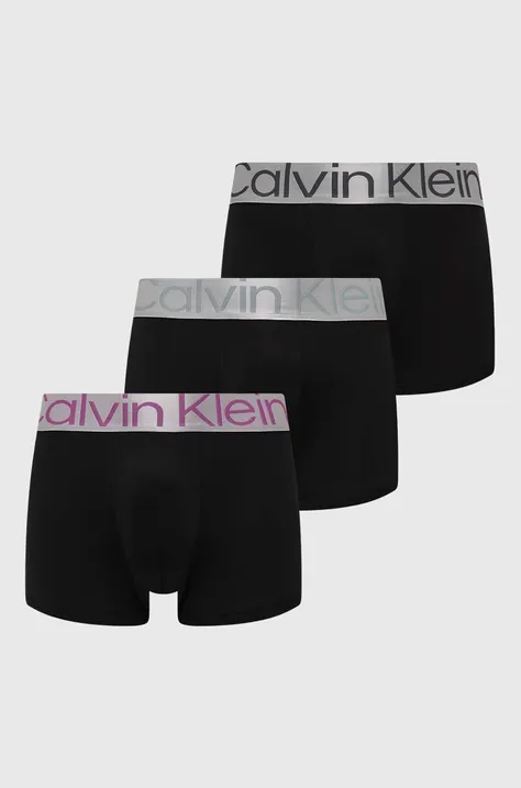 Boxerky Calvin Klein Underwear 3-pak pánske,čierna farba,000NB3074A