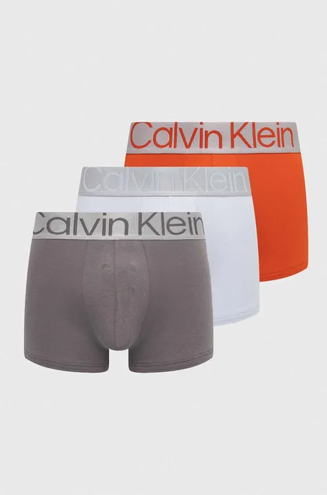 Boxerky Calvin Klein Underwear 3-pak pánske, oranžová farba
