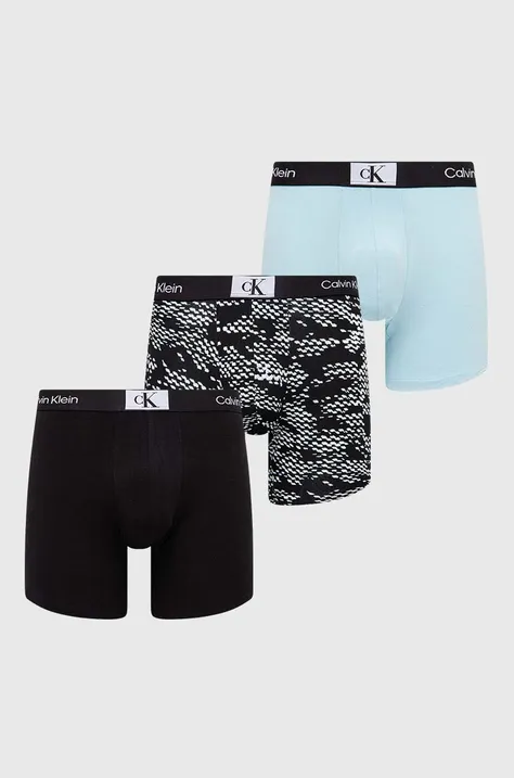 Boxerky Calvin Klein Underwear 3-pak pánske,zelená farba,000NB3529E