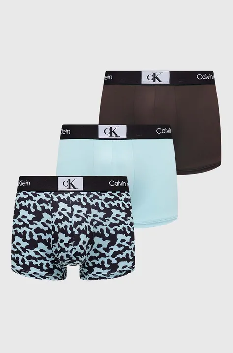 Boxerky Calvin Klein Underwear 3-pak pánske,zelená farba,000NB3532E