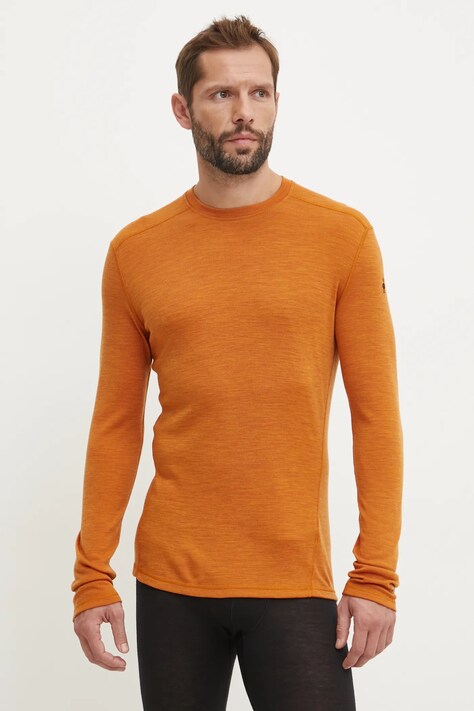 Smartwool longsleeve funcțional Classic Thermal Merino culoarea portocaliu